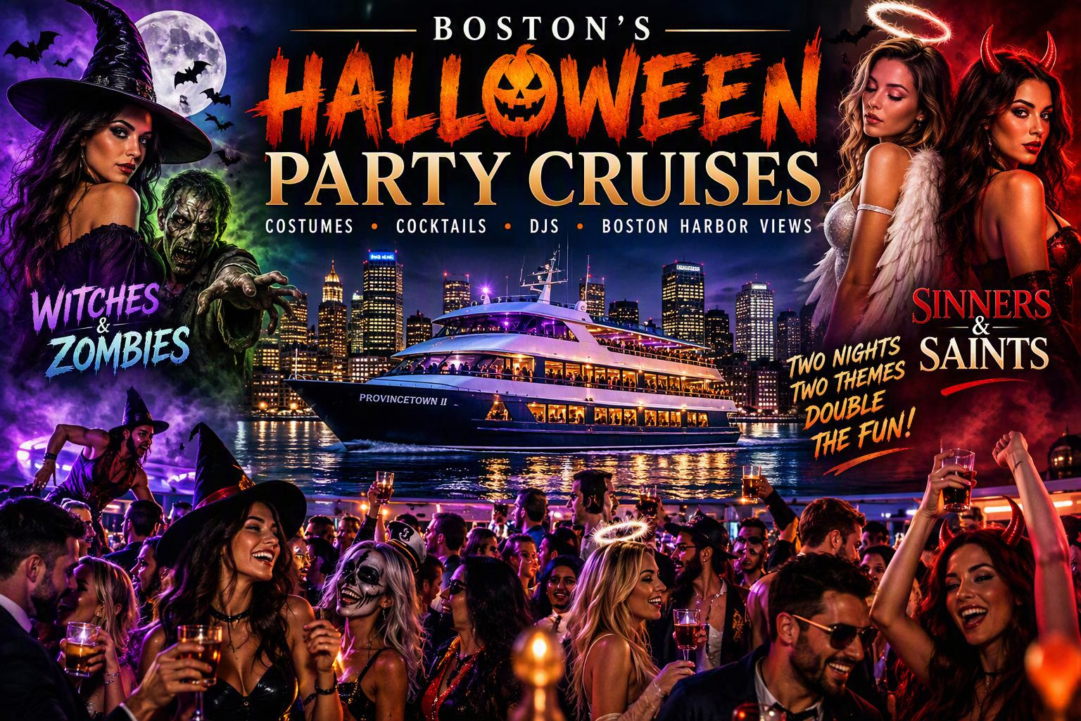 Boston Harbor Halloween Cruises 2026: Two Nights, Two Vibese!