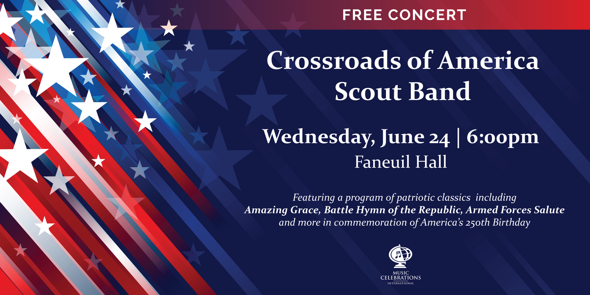 Crossroads of America Scout Band Concert at Faneuil Hall!