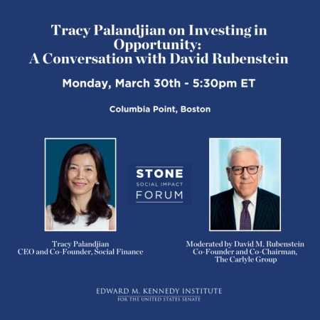 Stone Social Impact Forum — A Conversation with Tracy Palandjian on Investing in Opportunity.